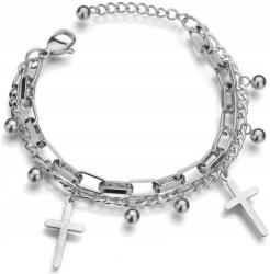 EdiBazzar Karkötő sebészeti acél Ezüst 316L kereszt finom híresség (5905884046265)