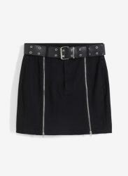 Bonprix 36-OS Miniszoknya Dekoratív Cipzárral És Övvel