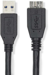 Nedis CCGL61500BK05 USB kábel USB 3.2 Gen 1 (3.1 Gen 1) 0, 5 M USB A Micro-USB B 5 Gbit/s Fekete (CCGL61500BK05)