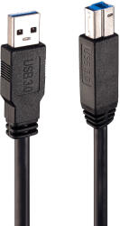 Lindy 43098 USB kábel USB 3.2 Gen 1 (3.1 Gen 1) 10 M USB A USB B Fekete (43098)