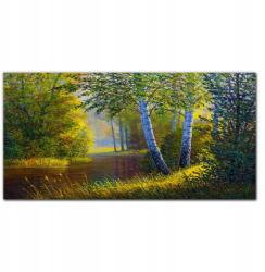 Coloray Vászonkép Erdő virágok folyó természet 100x50 (010030010010000017108)