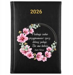 FunnyCase Könyvnaptár 2026 Nincs Olyan Dolog, Amit Megbánok Fekete Ajándék Minták (Kalendarz Czarny NIE MA RZECZY KTÓREJ ŻAŁUJĘ)