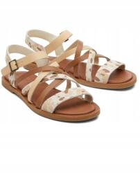 Toms Bézs Bőr Lapos Szandál (40) (597227)