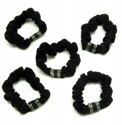  Hajgumi Fekete fodros 5 db (0491 SA)