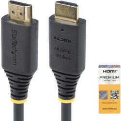 StarTech HDMI2-CABLE-4K60-50C HDMI kábel 0, 5 M HDMI A-típus (Standard) Fekete (HDMI2-CABLE-4K60-50C)