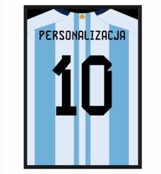  Poszter 21x30 keretben falra Személyre szabott poszter |Argentin póló (Koszulka_ArgHome22_A4 21x30cm_ w ramie)