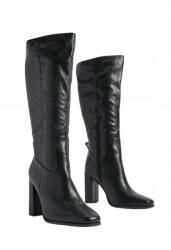 Boohoo B62104 Boohoo Fekete Magassarkú Csizma Cipzáras 40-ES (GZZ67158_black)