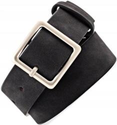 EdiBazzar Öv Széles Női Bőr Fekete nadrág ruha erős öko bőr (H110)