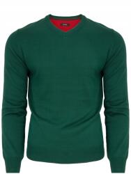 MM V-nyakú férfi V-nyakú pulóver M&M zöld 100% Pamut L-es méret