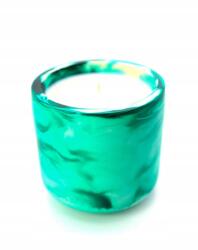  Szója illatgyertya - menta színű gipsz edény, handmade, ajándék