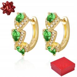  Aranyozott női fülbevaló cirkónia kövekkel, arany színű ékszer nőknek, ajándék