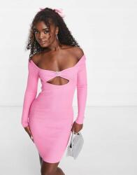 Miss Selfridge Rózsaszín Bordázott Ruha Min (40) (520399)