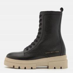 Tommy Hilfiger platformos bőr kötött bakancs fekete méret 39 mint 38 (FW0FW06732)