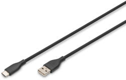 ASSMANN AK-300340-010-S USB kábel USB 2.0 1 M USB A USB C 0, 48 Gbit/s 60 W Fekete (AK-300340-010-S)