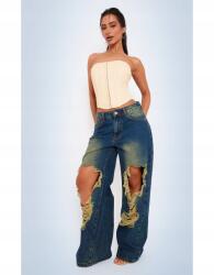 Prettylittlething Kék Lyukacsos Farmernadrág (38) (564911)