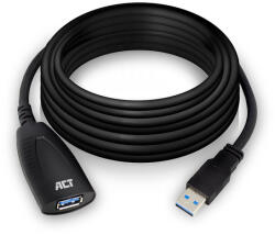 ACT AC6105 USB kábel USB 3.2 Gen 1 (3.1 Gen 1) 5 M USB A Fekete (AC6105)