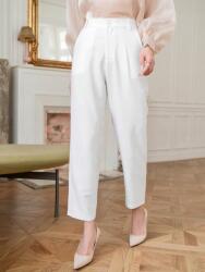 Dazy DC44209 Dazy Fehér Elegáns Magas Derekú Nadrág (33) L