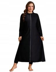 Shein Kétrészes Fürdőruha Fekete Beépített Burkini 3XL__3XL