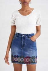 Desigual Kék Farmer Hímzett Szoknya (34) (22SWFD03_5053)