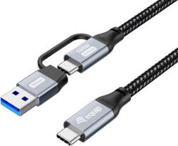 Equip 128431 USB 3.2 Gen 2x2 1 M USB A/USB C USB C Fekete (128431)