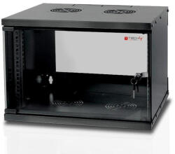 TECHLY I-CASE EL-1006B32 állvány 6U Falra szerelhető állvány Fekete (023592) - compzone