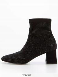  V By Very Fekete Díszített Bokacsizma (36) (596627)