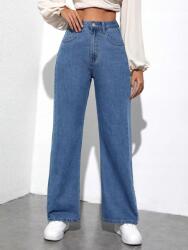 Shein FC52107 Shein Egyenes Szárú Farmer Nadrág Magas Derekú Hímzéssel 27