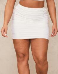 Prettylittlething Mini Fehér Testhezálló Fodros Szoknya Prettylittlething 34