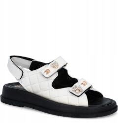 TYMOTEO Tépőzáras szandál díszekkel Tymoteo G1059 Fehér 41 (TYMOTEO G1059 BIAŁE LICO)