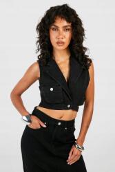 Boohoo CC24205 Boohoo Farmer Crop Top Gombos Zseb XL