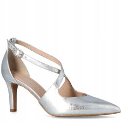 Kotyl Elegáns esküvői magassarkú cipő Kotyl 3703 Ezüst 36 (KOTYL 3703 SREBRNY - 36)