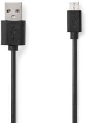 Nedis CCGL60501BK10 USB kábel USB 2.0 1 M USB A Micro-USB B 0, 48 Gbit/s 7, 5 W Fekete (CCGL60501BK10)