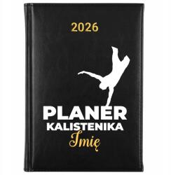 FunnyCase Könyvnaptár 2026 Kalistenika Tervező *név* Fekete Tervező Ajándék Wz (Kalendarz Czarny PLANER KALISTENIKA *IMIĘ*)
