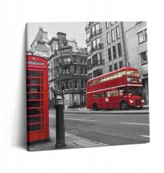 Wallfluent Fotó Vászonkép Antik Amerikai Busz Az Utcán 60x60 cm (010030010270000003634)