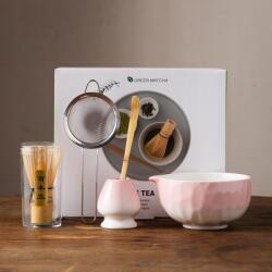 Ajándék szett tea matcha csésze seprű állvány kanál (NETK073)