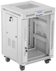 Lanberg FF01-6615-12SL állvány 15U Szabadonálló állvány Szürke (FF01-6615-12SL) - compzone