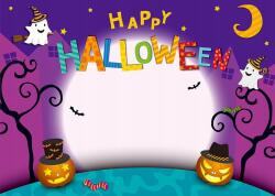  Fotózási Vinil Háttér 2, 1x1, 5m Halloween Sütők Lila (275655337)