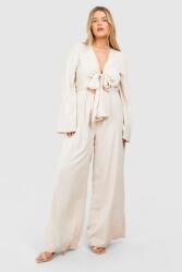 Boohoo Bézs Laza Kötött Hosszú Ujjú Overál Klasszikus Boohoo 48