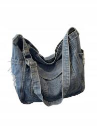 Shein Farmer Kézitáska Kék Vállra Nagy Zsebek