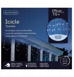Kaemingk Jégcsap lámpák 175L épületre hideg fehér 7, 5m (Kurtyna zewnętrzna Ledowa świetlna)