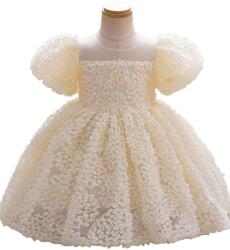 Shein Ruha Krémszínű Buff Tüll Masni Hátul 7 Év __122