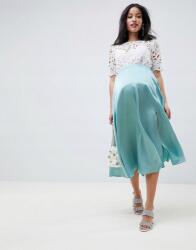 Elegáns Kismama MIDI Szatén Szoknya 34XS 1ADV