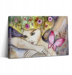 Wallfluent Vászonkép Canvas Vászon Étkező Gyors Összeszerelés Nő Színes Haj (010030010150000075320)