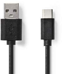 Nedis CCGL60601BK10 USB kábel USB 2.0 1 M USB A USB C 0, 48 Gbit/s Fekete (CCGL60601BK10)