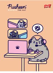 UNIPAP Füzet A5-32 Pusheen Kockás testes háttér Három Cicát Csevegő (B-2804)