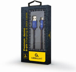 Cablexpert CC-USB2J-AMLM-2M-BL Lightning kábel Kék (CC-USB2J-AMLM-2M-BL)
