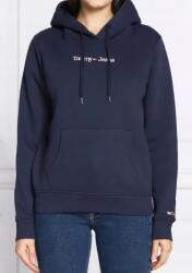 Tommy Hilfiger Tommy Jeans sötétkék kenguru kapucnis pulóver Serif Linear regular fit, S (DW0DW14362 C87)
