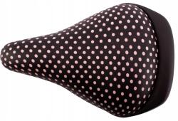 Sun Baby Gyerek kerékpár nyereg puha fekete, rózsaszín pöttyökkel (CJ03.023.03)