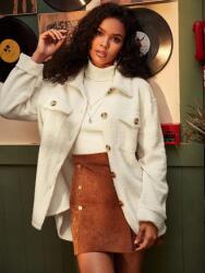 Shein LC13112 Shein Bolyhos Szőrme Kabát S