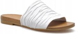 Carinii női flip-flop papucs B6029_-187 fehér bőr lapos sarok méret41 (B6029_-187-000-000-000)